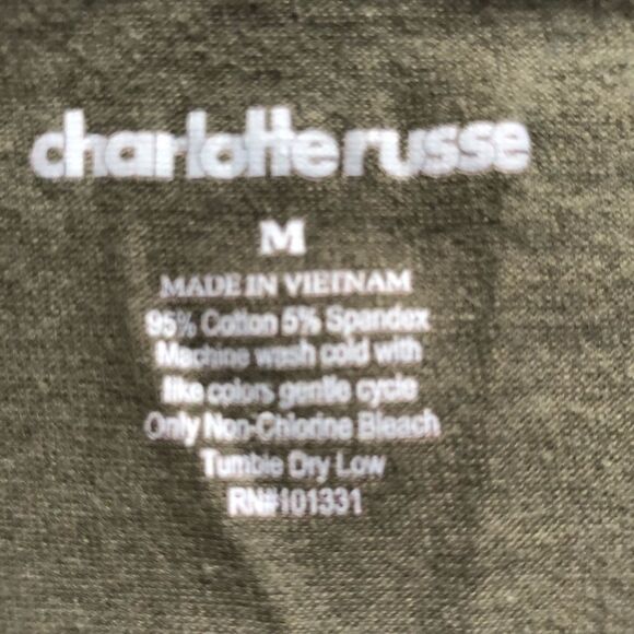 Charlotte Russe Tank tshirt  2 piece. green Medium NWOT - Picture 7 of 13